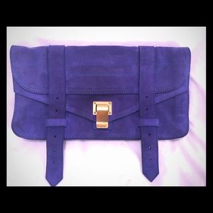Proenza Schouler PS1 Suede Clutch color Purple